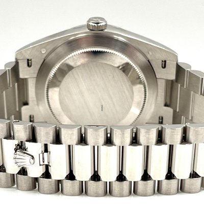 Rolex Day-date 40 40mm Ice Blue Motif Dial Platinum Bracelet 228206 Box Papers 2021
