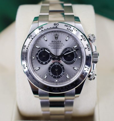 Rolex Daytona Cosmograph Daytona 40mm White Gold Grey Index Dial 116509