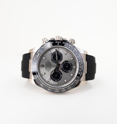Rolex Daytona Cosmograph Daytona 40mm White Gold Grey Index Dial Oysterflex Band 116519ln