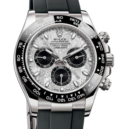 Rolex Daytona Cosmograph Daytona 40mm White Gold Meteorite Dial Oysterflex Band 116519ln
