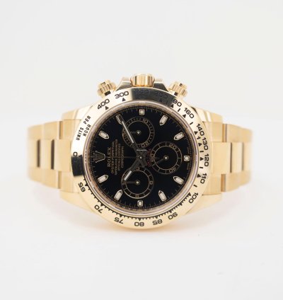 Rolex Daytona Cosmograph Daytona 40mm Yellow Gold Black Index Dial 116508