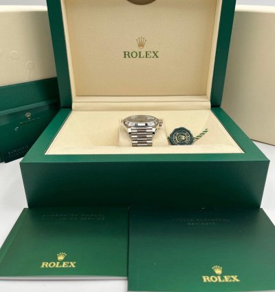 Rolex Day-date 40 40mm Olive Green Roman Dial White Gold 228239 Unworn 2024