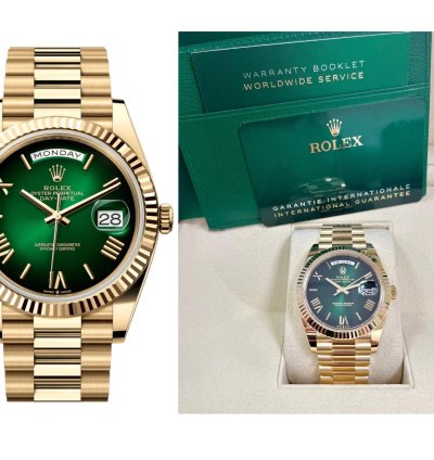 Rolex Day-date 40 40mm Ombre Green Roman Dial New Release 2024 228238
