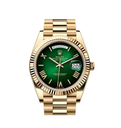 Rolex Day-date 40 40mm Ombre Green Roman Dial New Release 2024 228238