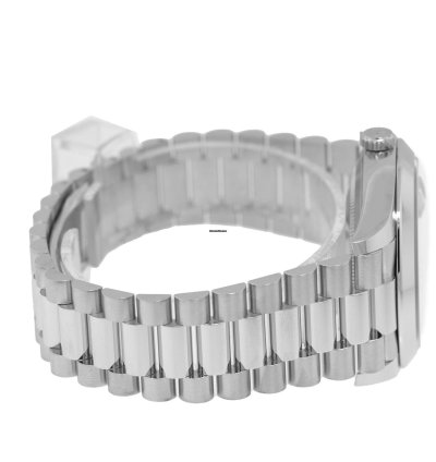 Rolex Day-date 40 40mm Platinum Ice Blue Diamond Dial Smooth Bezel 228206