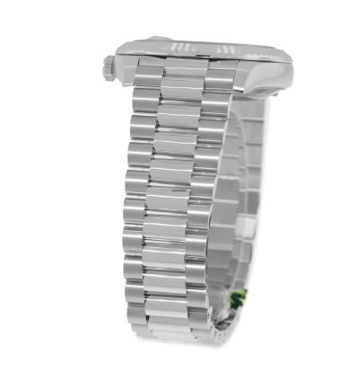 Rolex Day-date 40 40mm Platinum Ice Blue Index Dial Fluted Bezel 228236