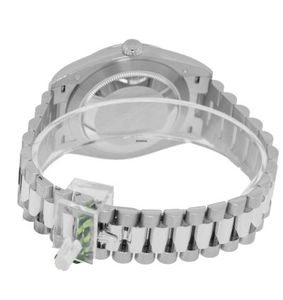 Rolex Day-date 40 40mm Platinum Ice Blue Index Dial Fluted Bezel 228236