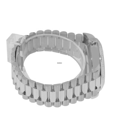 Rolex Day-date 40 40mm Platinum Ice Blue Roman Dial Fluted Bezel 228236