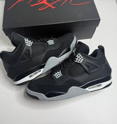 Air Jordan 4 Black Canvas