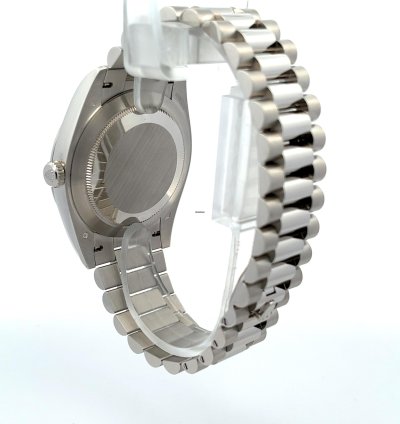 Rolex Day-date 40 40mm Platinum President Black Baguette Diamond Dial