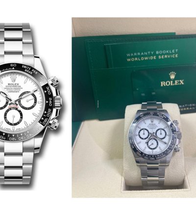 Rolex Daytona Cosmograph Daytona Black Cerachrom Bezel - White Index Dial Oyster Bracelet 126500ln Panda