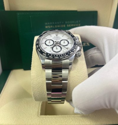 Rolex Daytona Cosmograph Daytona Black Cerachrom Bezel - White Index Dial Oyster Bracelet 126500ln Panda