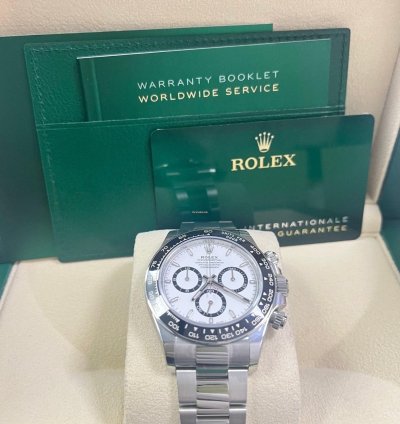 Rolex Daytona Cosmograph Daytona Black Cerachrom Bezel - White Index Dial Oyster Bracelet 126500ln Panda