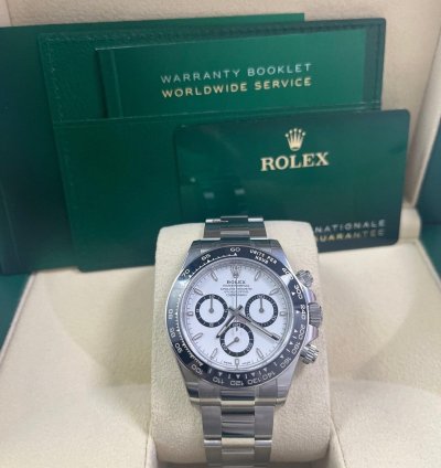 Rolex Daytona Cosmograph Daytona Black Cerachrom Bezel - White Index Dial Oyster Bracelet 126500ln Panda