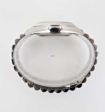 Rolex Day-date 40 40mm Platinum Smooth Bezel Blue Diagonal Motif Dial Presidential Band 228206