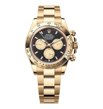 Rolex Daytona Cosmograph Daytona Black Champagne Dial Unworn Full Set Yellow Gold Paul Newman
