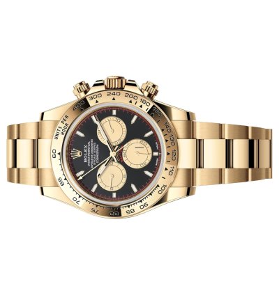 Rolex Daytona Cosmograph Daytona Black Champagne Dial Unworn Full Set Yellow Gold Paul Newman