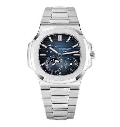Patek Philippe Nautilus 5712 1a-001 Moonphase Steel Blue-black Index Dial 40 Mm