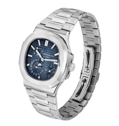 Patek Philippe Nautilus 5712 1a-001 Moonphase Steel Blue-black Index Dial 40 Mm