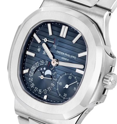 Patek Philippe Nautilus 5712 1a-001 Moonphase Steel Blue-black Index Dial 40 Mm