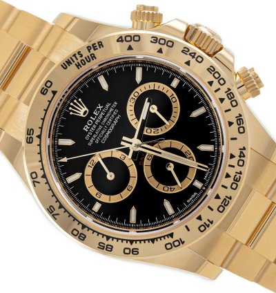 Rolex Daytona Cosmograph Daytona Black Dial 18k Gold Ref 126508 Full Set 2023