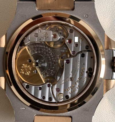 Patek Philippe Nautilus 5712 Black Slate Dial Rose And White Gold 18kt Full Set 2013