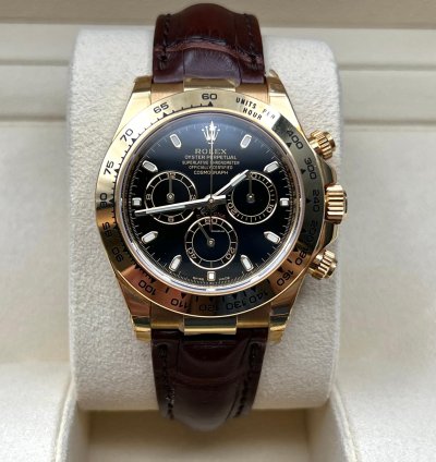Rolex Daytona Cosmograph Daytona Black Dial Leather Strap 2019 Old Card