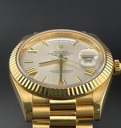 Rolex Day-date 40 40mm Silver Roman Dial
