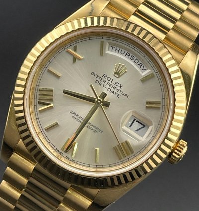 Rolex Day-date 40 40mm Silver Roman Dial