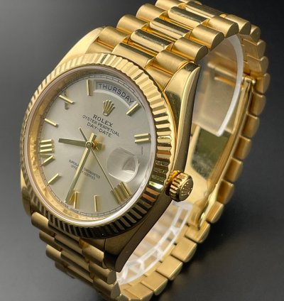 Rolex Day-date 40 40mm Silver Roman Dial