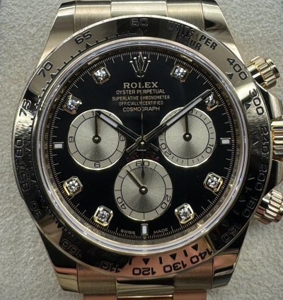 Rolex Daytona Cosmograph Daytona Black Diamond Dial Unworn