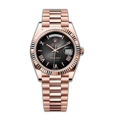 Rolex Day-date 40 40mm Slate Ombre Roman Dial 18k Rose Gold Presidential Bracelet