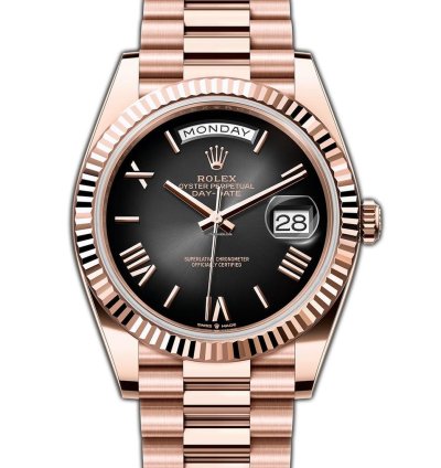 Rolex Day-date 40 40mm Slate Ombre Roman Dial 18k Rose Gold Presidential Bracelet