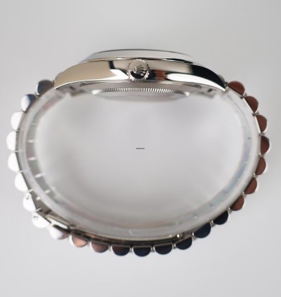 Rolex Day-date 40 40mm Smooth Bezel Platinum Ice Blue Baguette Diamond Dial Presidential Band