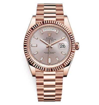 Rolex Day-date 40 40mm Sundust Baguette Diamond 228235 New 2023