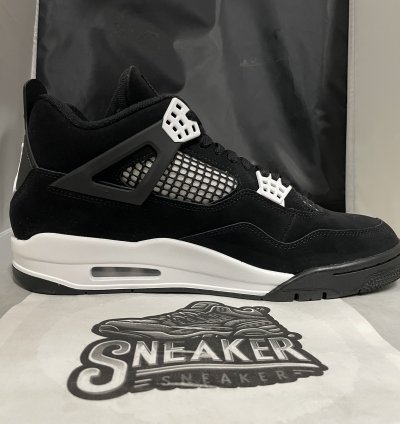 Air Jordan 4 Retro Black White-black Size 10 5