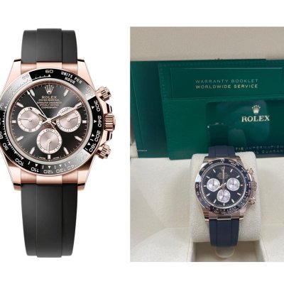 Rolex Daytona Cosmograph Daytona Black Sundust Index Dial Oysterflex Strap 126515ln