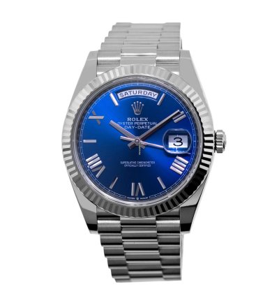 Rolex Day-date 40 40mm White Gold Blue Roman Dial President 228239