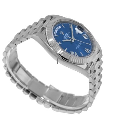 Rolex Day-date 40 40mm White Gold Blue Roman Dial President 228239