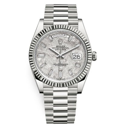 Rolex Day-date 40 40mm White Gold Meteorite Diamond Dial 228239