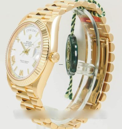 Rolex Day-date 40 40mm White Roman Dial 18k Yellow Gold President
