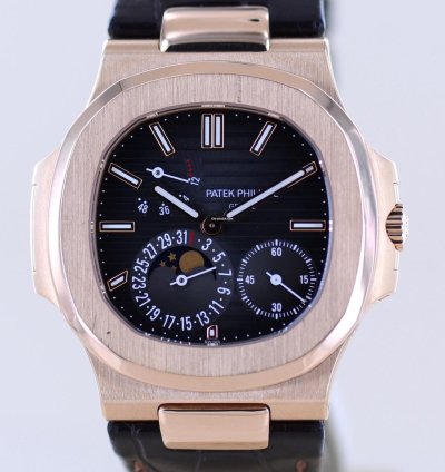 Patek Philippe Nautilus 5712r Moon 18k Ros Gold Power Reserve Cal 240 Ps 2017