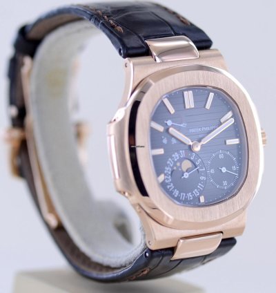 Patek Philippe Nautilus 5712r Moon 18k Ros Gold Power Reserve Cal 240 Ps 2017