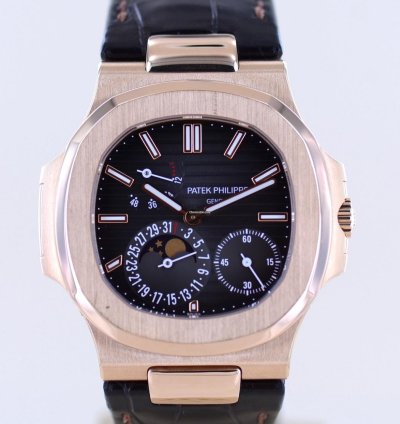 Patek Philippe Nautilus 5712r Moon 18k Ros Gold Power Reserve Cal 240 Ps 2017