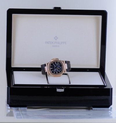 Patek Philippe Nautilus 5712r Moon 18k Ros Gold Power Reserve Cal 240 Ps 2017