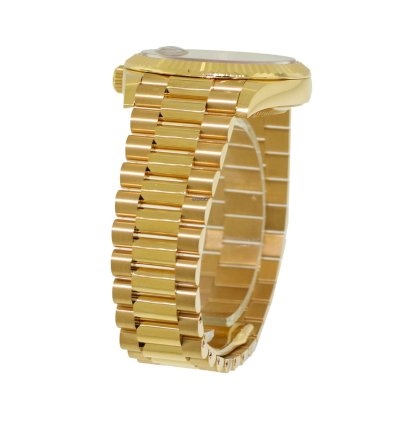 Rolex Day-date 40 40mm Yellow Gold Green Ombre Roman Dial Fluted Bezel 228238