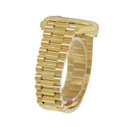 Rolex Day-date 40 40mm Yellow Gold Green Roman Dial Fluted Bezel 228238