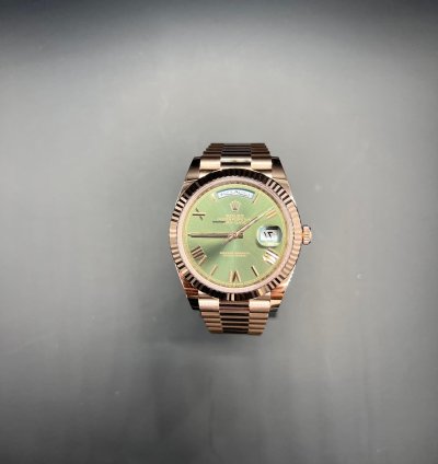 Rolex Day-date 40 Arabic Calendar Very Rare Olive Green Dial Full Rose Gol 40mm