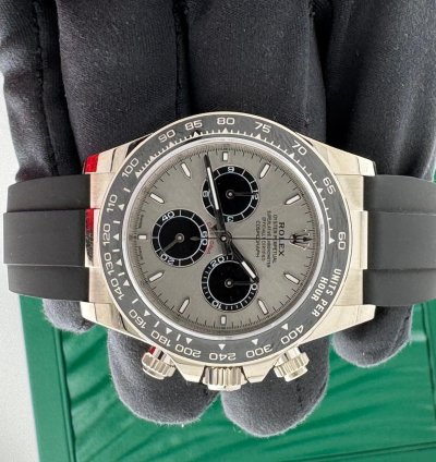 Rolex Daytona Cosmograph Daytona Ghost Grey Dial White Gold Oysterflex