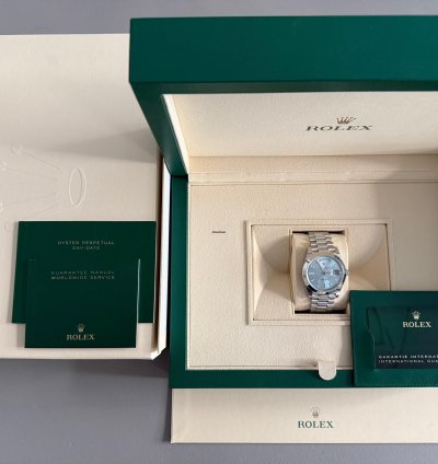 Rolex Day-date 40 Baguette - Unworn Ungetragen - 2023 - Lc At - Few Stickers Left